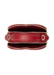 Red heart-shaped handbag TOREC-1154-4B(W26), product view inside on white background.
