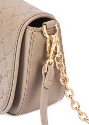 Beige women's messenger bag TOREC-1179-1P(W26), close-up view of the product detail on a white background.