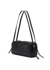 Black women's shoulder bag TOREC-1384-99(Z26) - diagonal product view, on a white background.
