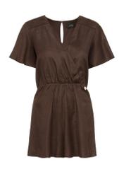 Brown short women's jumpsuit KOBDT-0008-89(W25)-04