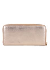 Large gold leather women's wallet PORES-1028-2X(Z26), product view from the back on a white background.