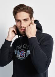 Men's black hooded sweatshirt TOP GUN BLZMT-0063-99(Z23)-01