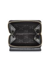 Women's black leather wallet PORES-0906-99(Z24)