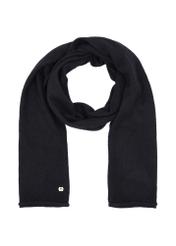 Women's cashmere black scarf SZADT-0093-99(Z25), front product view on white background.