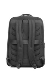 Black men's travel backpack TORMN-0376-99(Z25), product view from the back on a white background.