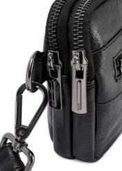 Small black leather men's bag TORMS-0492-99(W26)