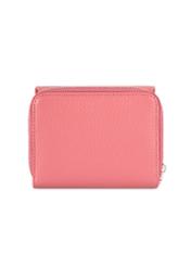 Small pink women's wallet PORES-0802G-31(Z25), product view from the back on a white background.