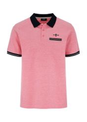 Salmon men's polo shirt POLMT-0068-43(W24)-05