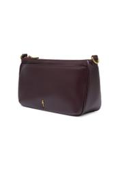 Burgundy women's shoulder bag TOREC-1245-4D(Z26). Side view, diagonal, on a white background.