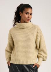 Beige women's turtleneck SWEDT-0161-81(Z22)-04