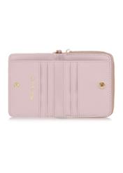 Small pink women's wallet with handle POREC-0395A-31(Z25), product view inside on white background.