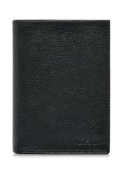 Black leather unbuttoned men's wallet PORMS-0550-99(W24)-01