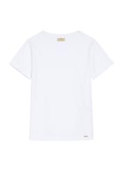 White women's V-neck T-shirt TSHDT-0118A-11(Z25), front product view on white background.