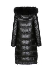 Women's quilted jacket with hood KURDT-0334-98(Z23)-08