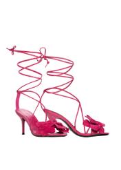 Fuchsia high heel sandals BUTYD-1236-5E(W26) - product view slightly diagonal, on a white background.