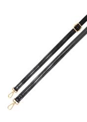 Black women's shoulder bag TOREC-1101-99(Z25), view of the product straps on a white background.