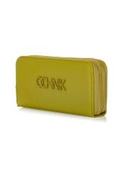 Women's two-compartment lime green wallet POREC-0376-84(W24)-02