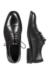 Men's black leather shoes BUTYM-0512-99(Z25), top view of the product on a white background.