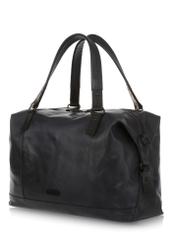 Men's navy blue leather bag TORMS-0103-69(W23)-03