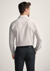 White men's shirt KOSMT-0334-12(Z25), back view of the product on the model. Half of the silhouette visible.