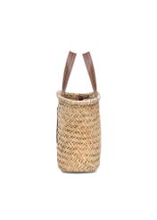 Straw women's basket bag TOREC-0945A-25(W25), side product view on a white background.