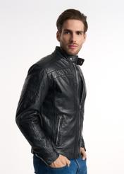 Men's insulated leather jacket KURMS-0275-5471(Z22)-02