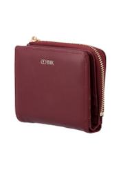 Burgundy small women's wallet POREC-0400A-4D(Z26) - diagonal product view, on a white background.