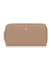 Large beige ladies wallet with embossing POREC-0350-81(Z24)-01