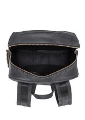 Black leather men's backpack TORMS-0300-99(W23)-05