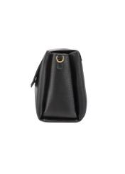 Black women's shoulder bag TOREC-1061-99(Z25), side product view on white background.