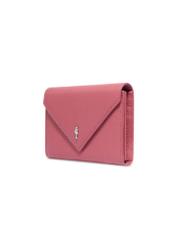Pink small women's wallet PORES-1017-5B(Z26) - diagonal product view, on a white background.