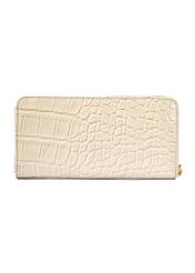 Large leather cream women's croco wallet PORES-0955-12(W25)