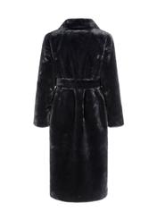 Women's artificial fur with belt FUTDP-0002-99(Z23)-02