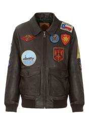 Men's leather jacket from TOP GUN collection KURMS-0218-0993(Z22)-08