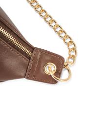 Brown women's waist bag TOREC-0788-1H(Z26) , close-up of the product detail, view on a white background.