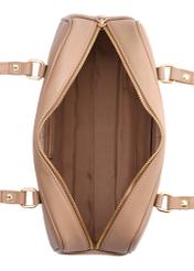Dark beige shoulder bag TOREC-1233-1K(Z26), product view from the inside on a white background.