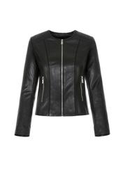 Women's waisted leather jacket KURDS-0354-5506(KS)-03