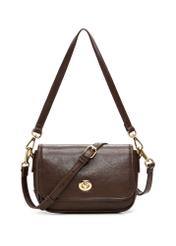 Small brown women's handbag TOREC-1249-1H(Z26), front product view on a light background.
