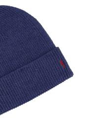 Dark blue men's cap CZAMT-0084-7C(Z26) - close-up detail, on white background.
