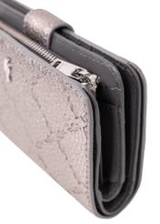 Women's silver leather wallet PORES-0874-92(Z23)-06