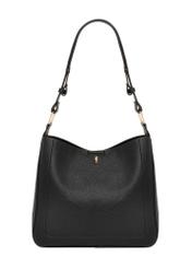 Black women's hobo bag TOREC-1257-9I(Z26) - front product view, on white background.