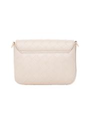 Cream woven women's handbag TOREC-0767-0P(W26), product view from the back on a light background.