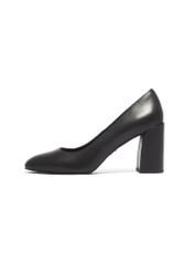 Women's leather black pumps BUTYD-1307-99(Z26), side view of the product on a white background.