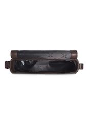 Brown leather women's messenger bag TORES-1352-1H(Z26), product view inside on white background.