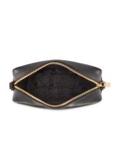 Black leather women's handbag TORES-1261-99(W26) - product view from above, on a white background.