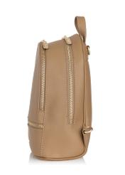 Beige leather women's backpack TORES-0420B-81(Z23)-03