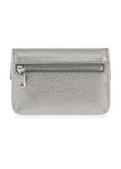 Small silver leather wallet with chain PORES-0871-92(Z23)-02