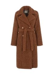 Women's long brown coat FUTDP-0010-89(Z21)-04