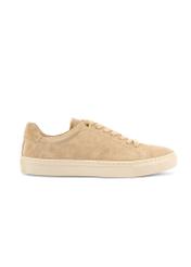 Women's suede beige sneakers BUTYD-1068-82(Z25) - side view of the product on a white background.