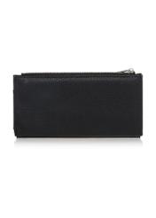 Large black women's wallet with logo POREC-0343A-99(Z25), product view from the back on a white background.